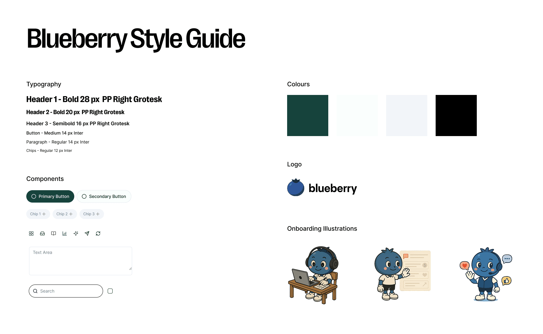 Final Blueberry branding